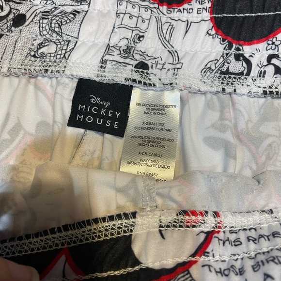 NWOT Briefly Stated Micky Mouse Comic Strip Sleep Jogger PJ Pants - Picture 6 of 7
